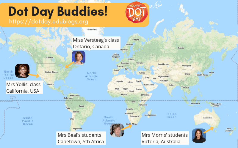 Map of buddies for International Dot Day